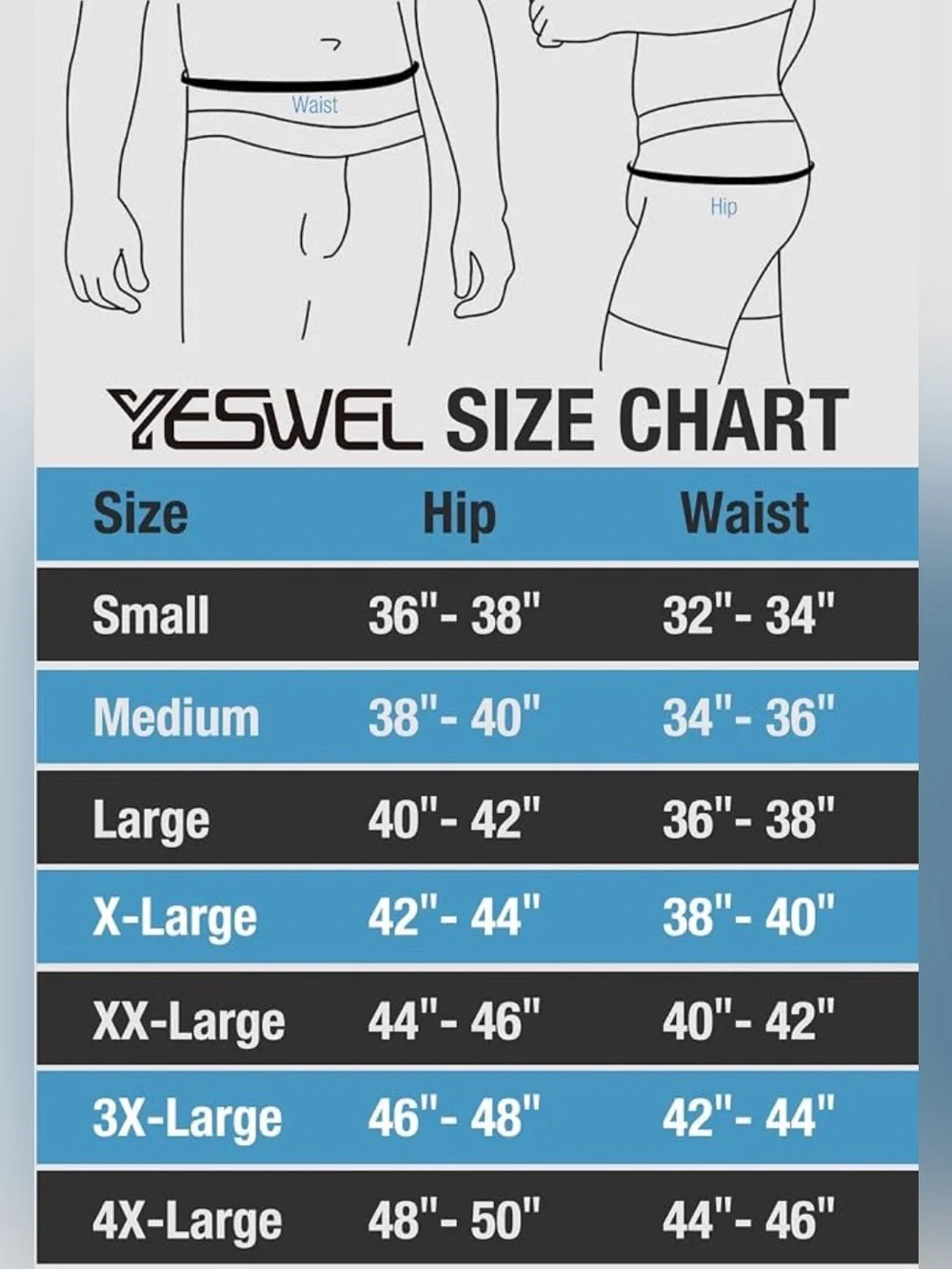 Yeswel Men’s Incontinence Underwear in Black Cotton Spandex Blend Size Small